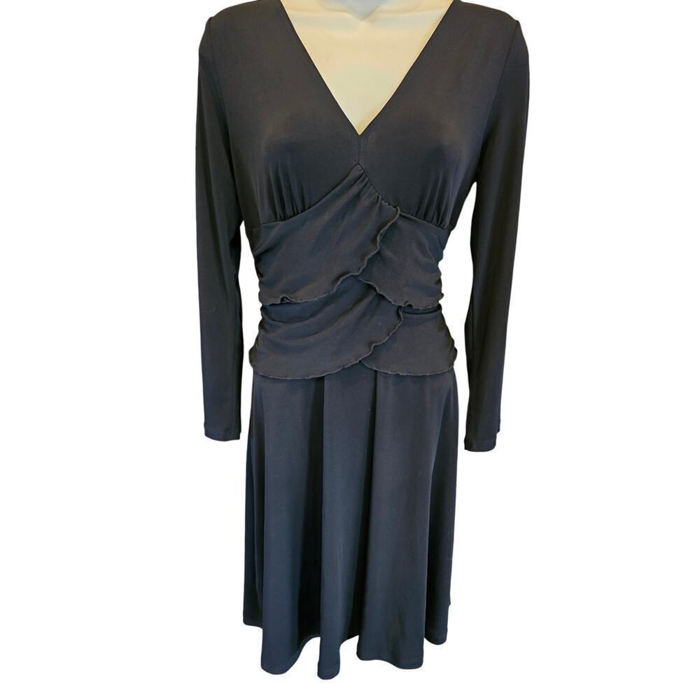 Scarlet size 8 black Layered grunge long sleeve Career business casual euc dress